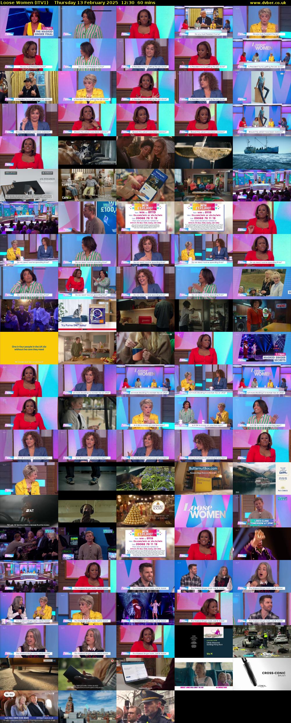 Loose Women (ITV1) Thursday 13 February 2025 12:30 - 13:30