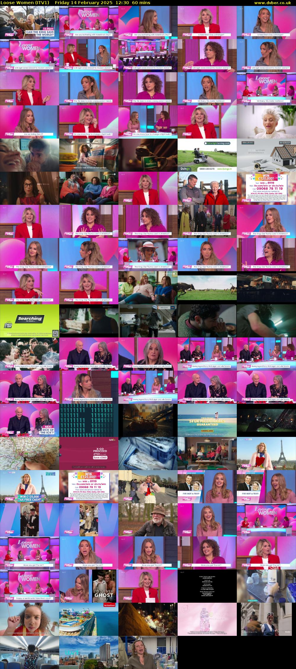 Loose Women (ITV1) Friday 14 February 2025 12:30 - 13:30