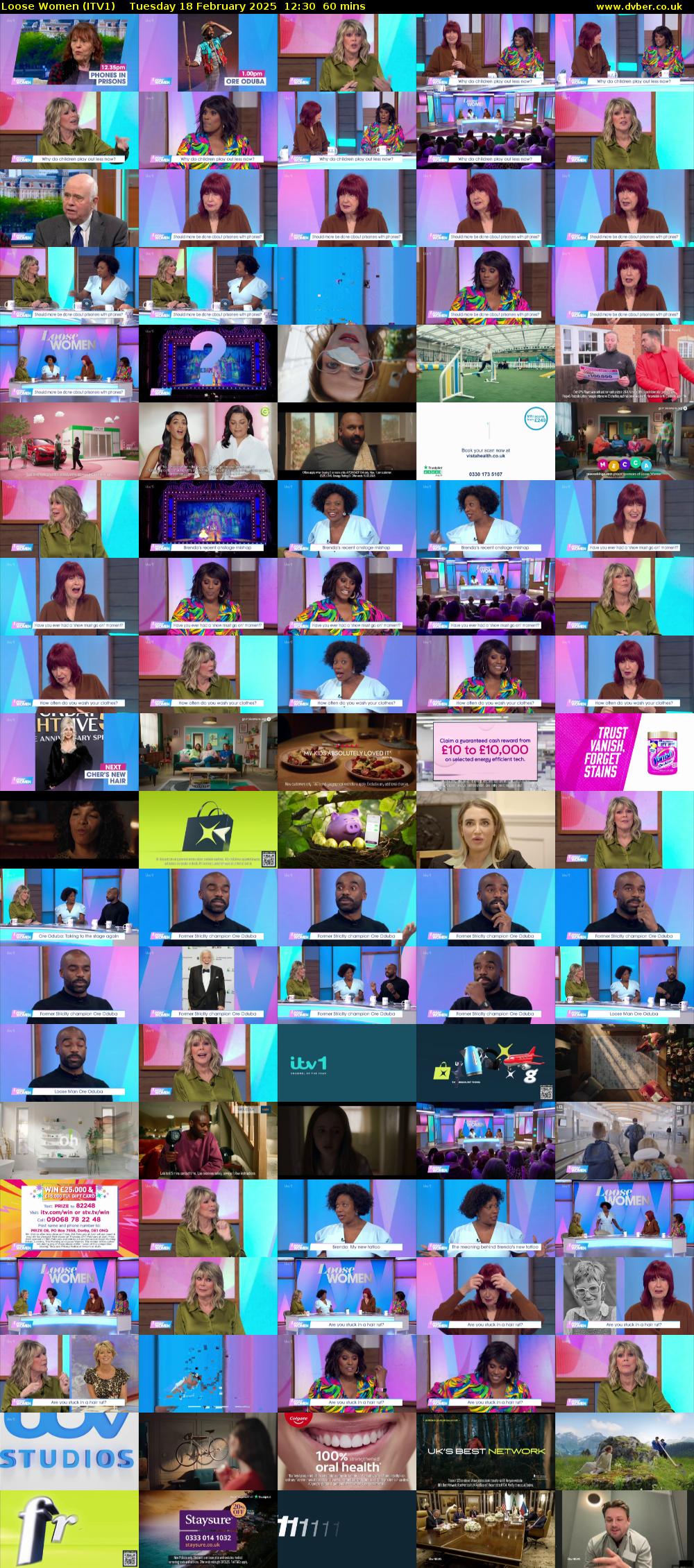 Loose Women (ITV1) Tuesday 18 February 2025 12:30 - 13:30