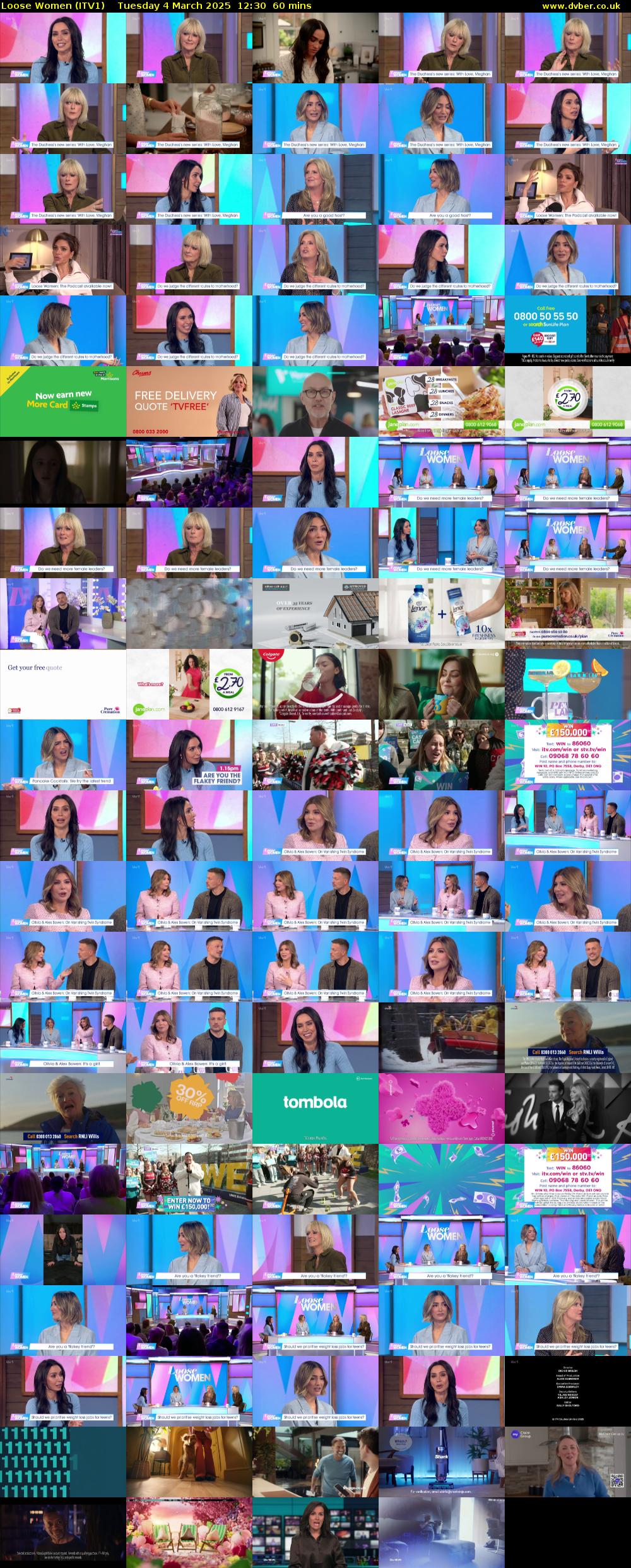 Loose Women (ITV1) Tuesday 4 March 2025 12:30 - 13:30