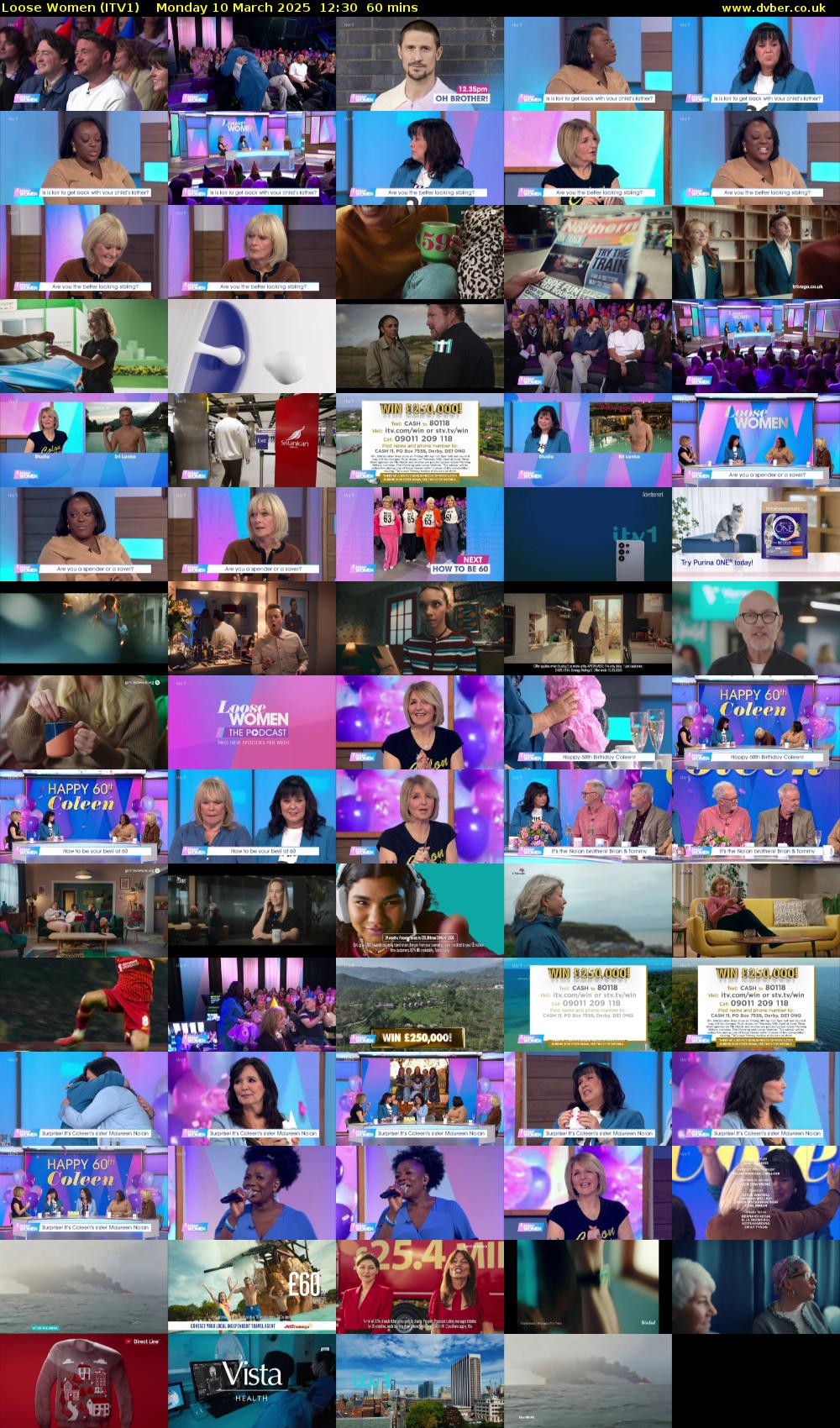 Loose Women (ITV1) Monday 10 March 2025 12:30 - 13:30