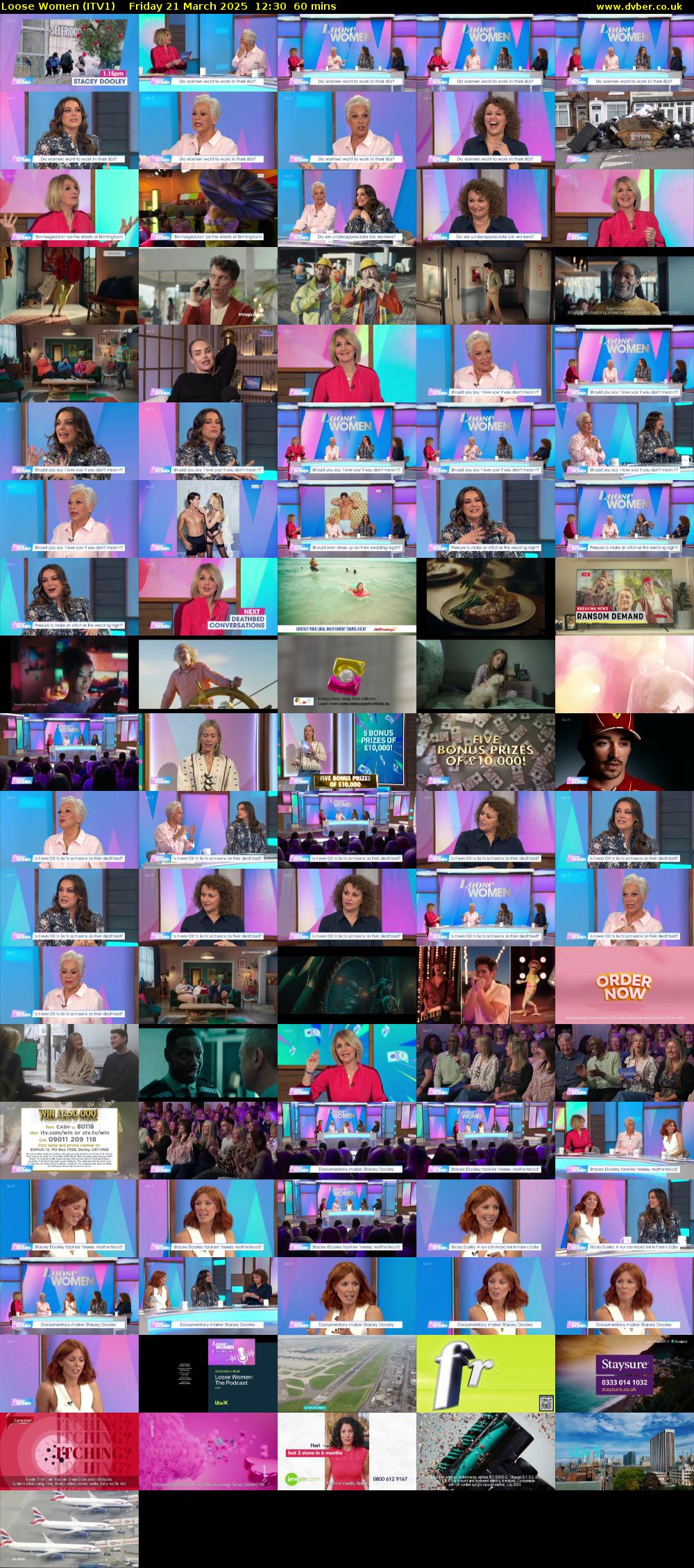 Loose Women (ITV1) Friday 21 March 2025 12:30 - 13:30