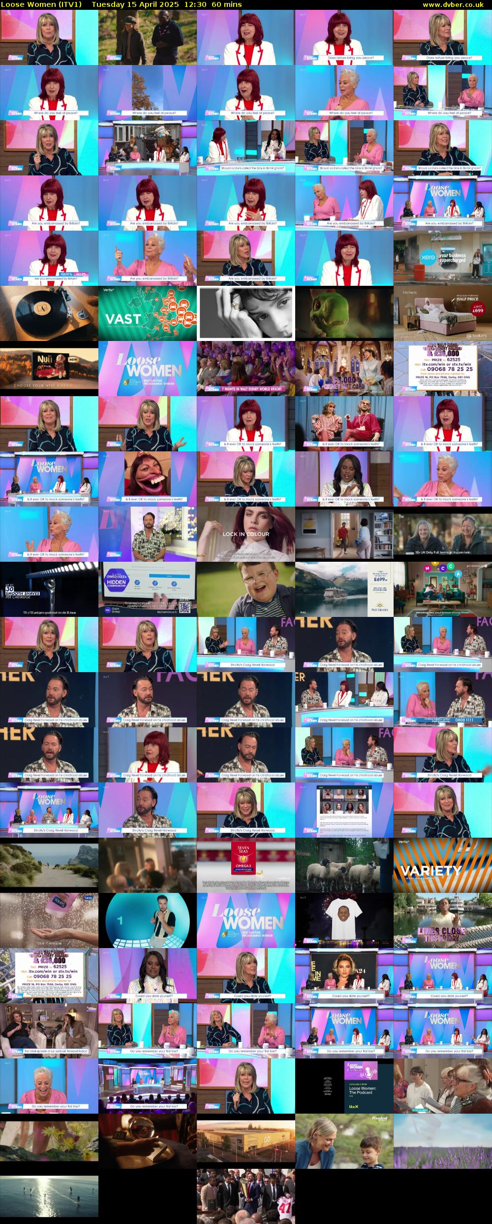 Loose Women (ITV1) Tuesday 15 April 2025 12:30 - 13:30