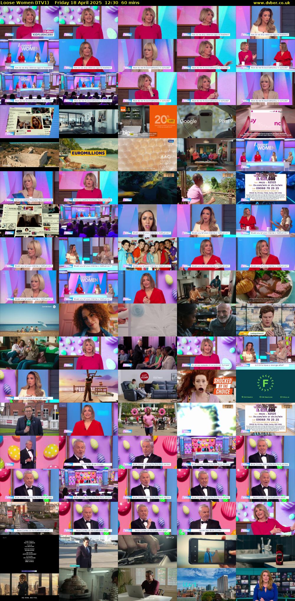Loose Women (ITV1) Friday 18 April 2025 12:30 - 13:30