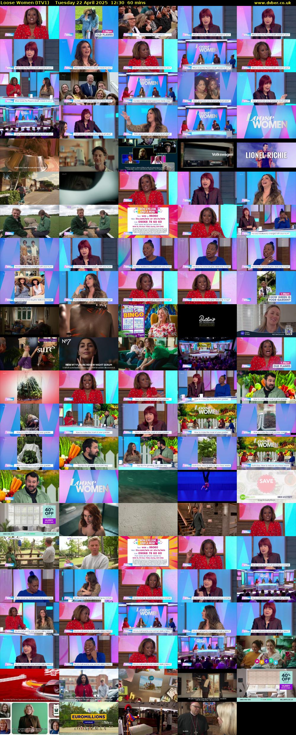 Loose Women (ITV1) Tuesday 22 April 2025 12:30 - 13:30