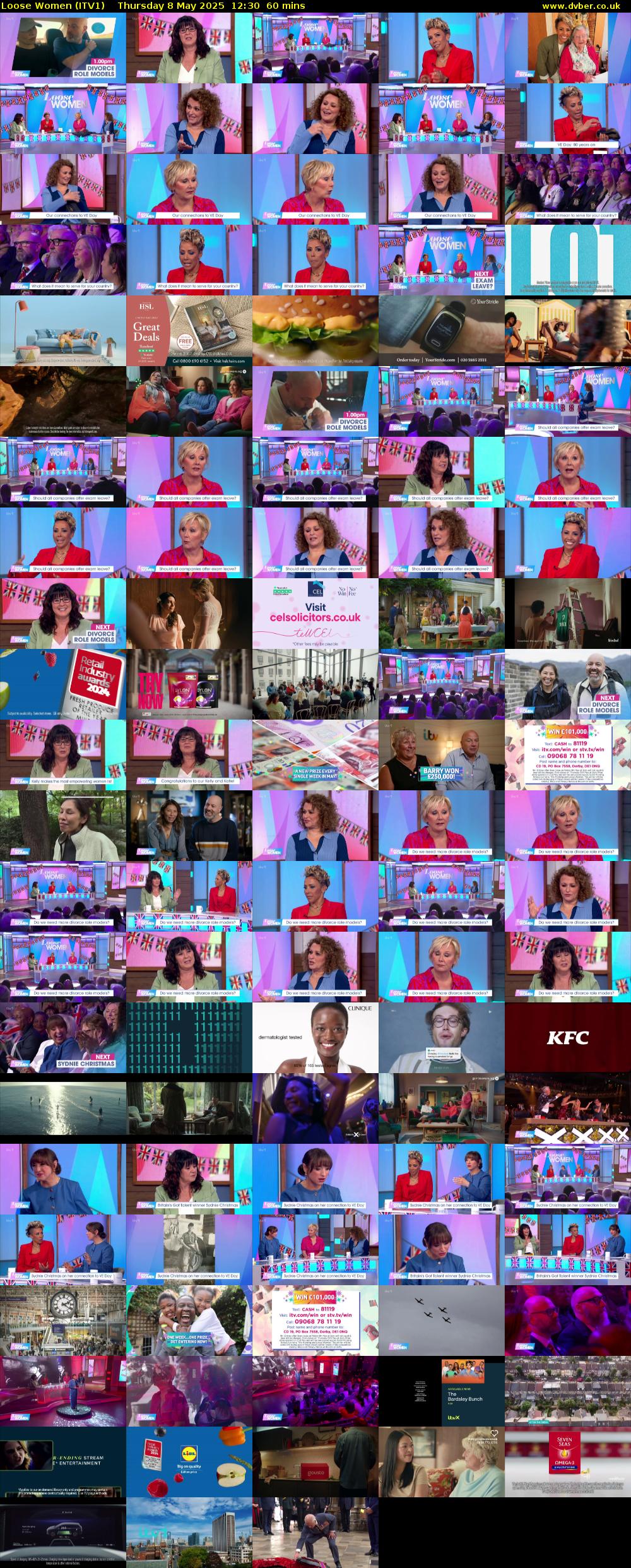 Loose Women (ITV1) Thursday 8 May 2025 12:30 - 13:30
