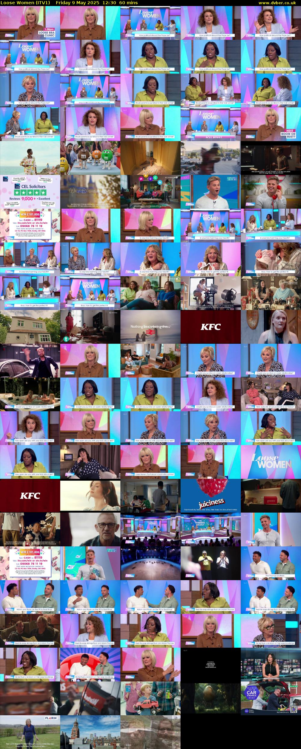 Loose Women (ITV1) Friday 9 May 2025 12:30 - 13:30