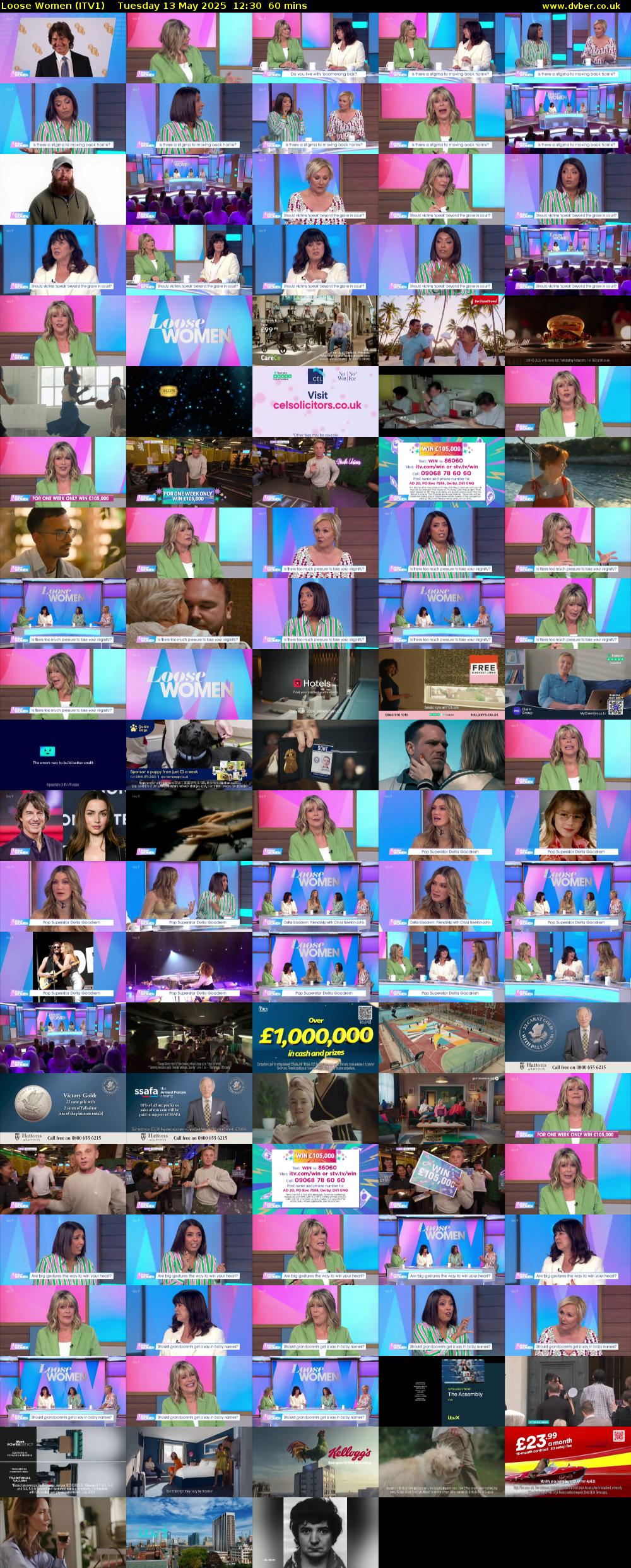 Loose Women (ITV1) Tuesday 13 May 2025 12:30 - 13:30