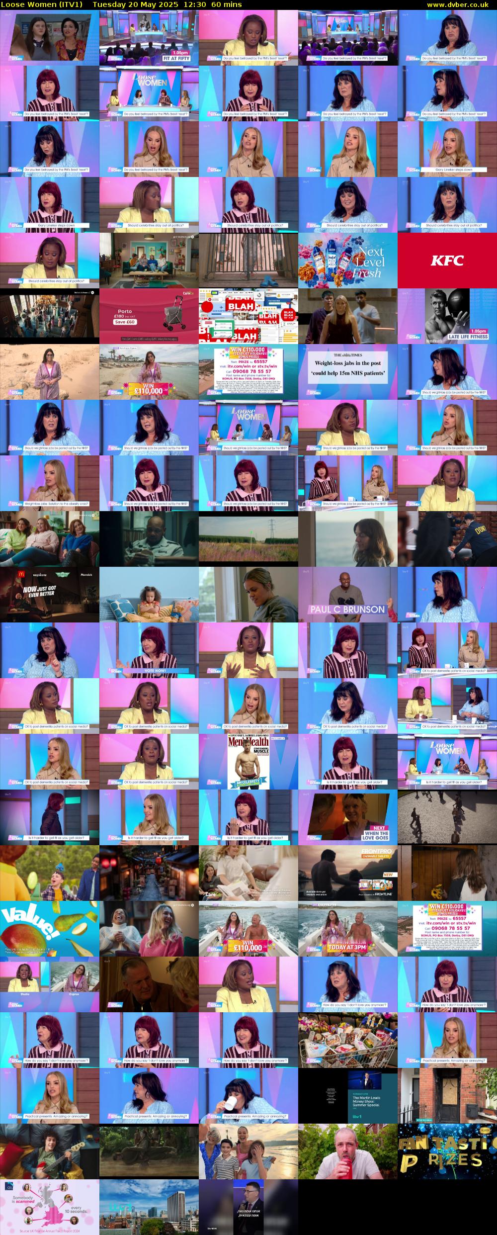 Loose Women (ITV1) Tuesday 20 May 2025 12:30 - 13:30