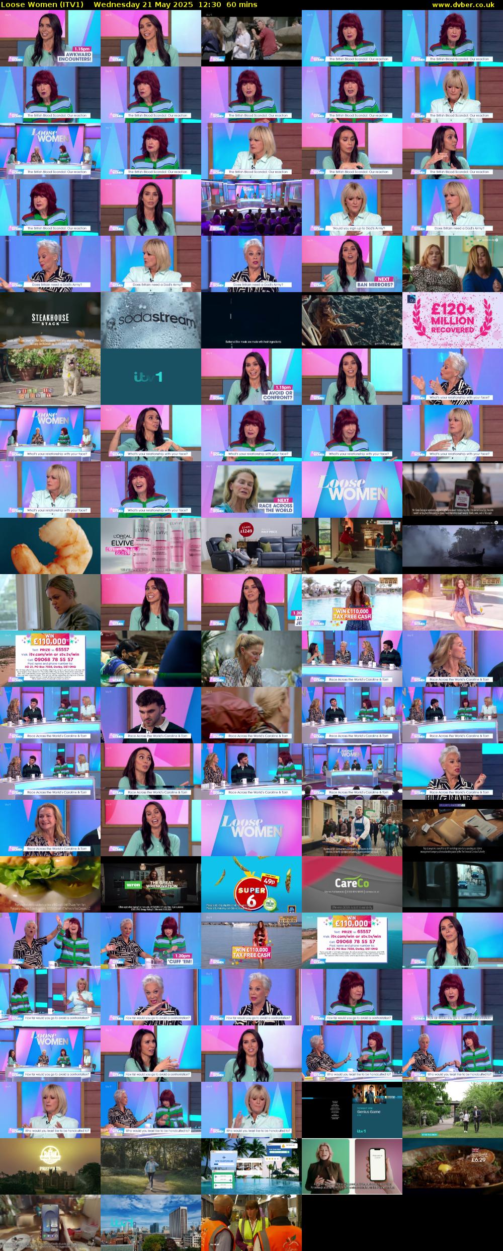 Loose Women (ITV1) Wednesday 21 May 2025 12:30 - 13:30
