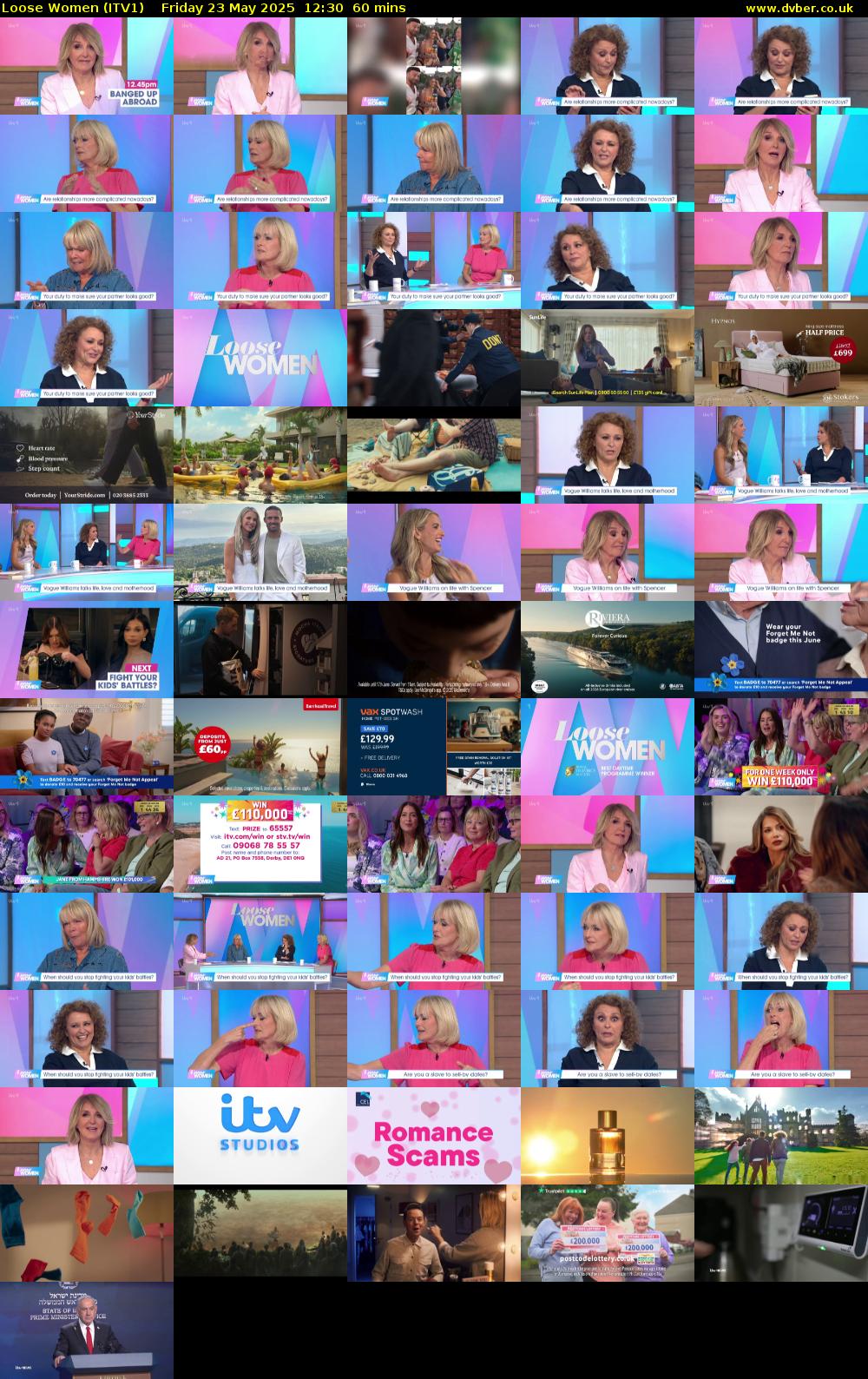 Loose Women (ITV1) Friday 23 May 2025 12:30 - 13:30