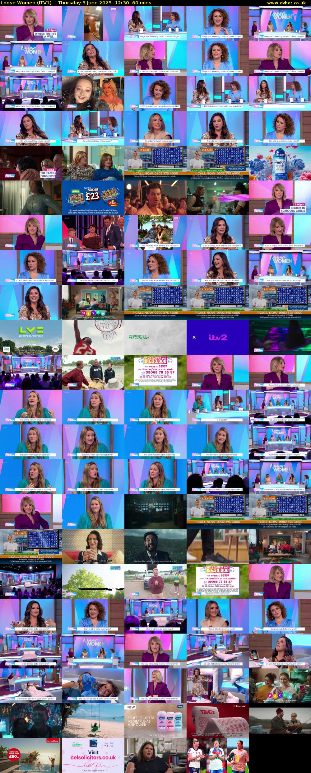 Loose Women (ITV1) Thursday 5 June 2025 12:30 - 13:30