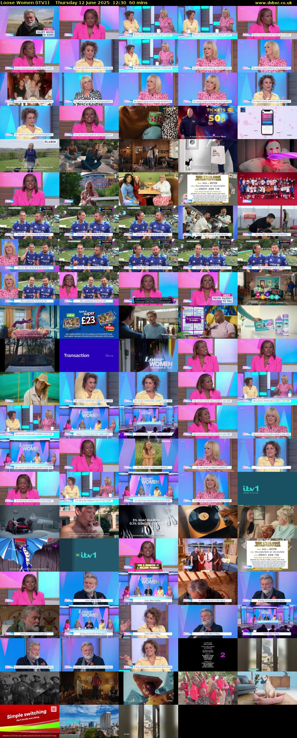 Loose Women (ITV1) Thursday 12 June 2025 12:30 - 13:30