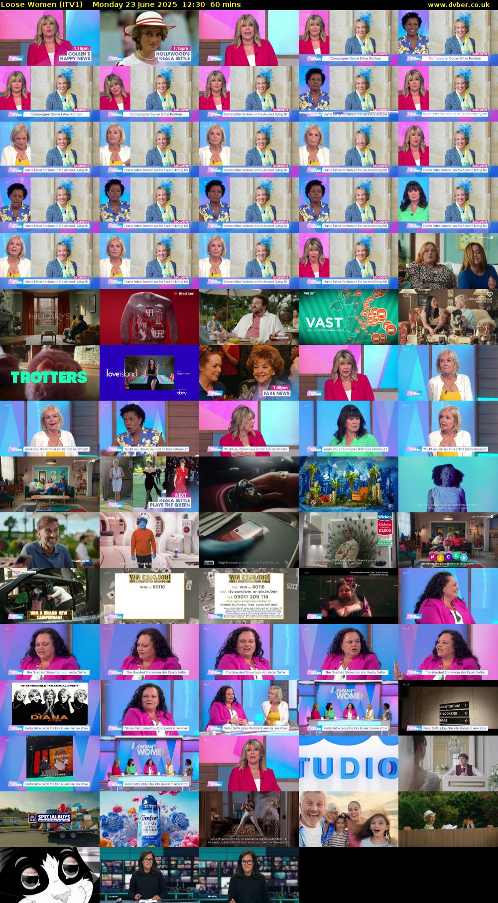 Loose Women (ITV1) Monday 23 June 2025 12:30 - 13:30