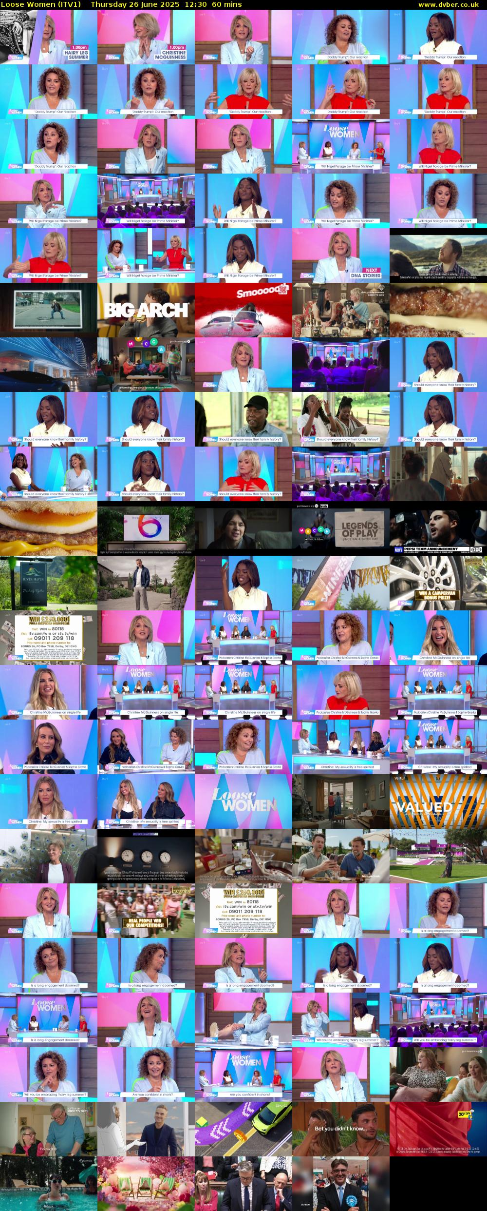 Loose Women (ITV1) Thursday 26 June 2025 12:30 - 13:30