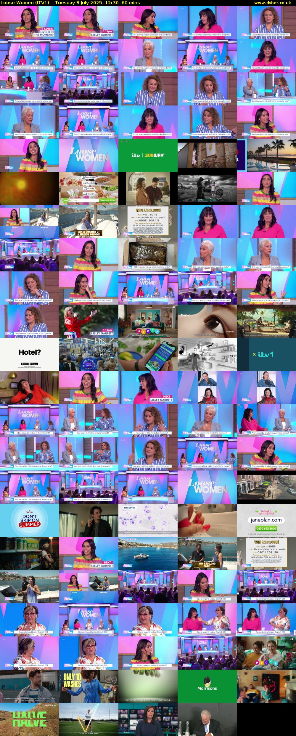 Loose Women (ITV1) Tuesday 8 July 2025 12:30 - 13:30