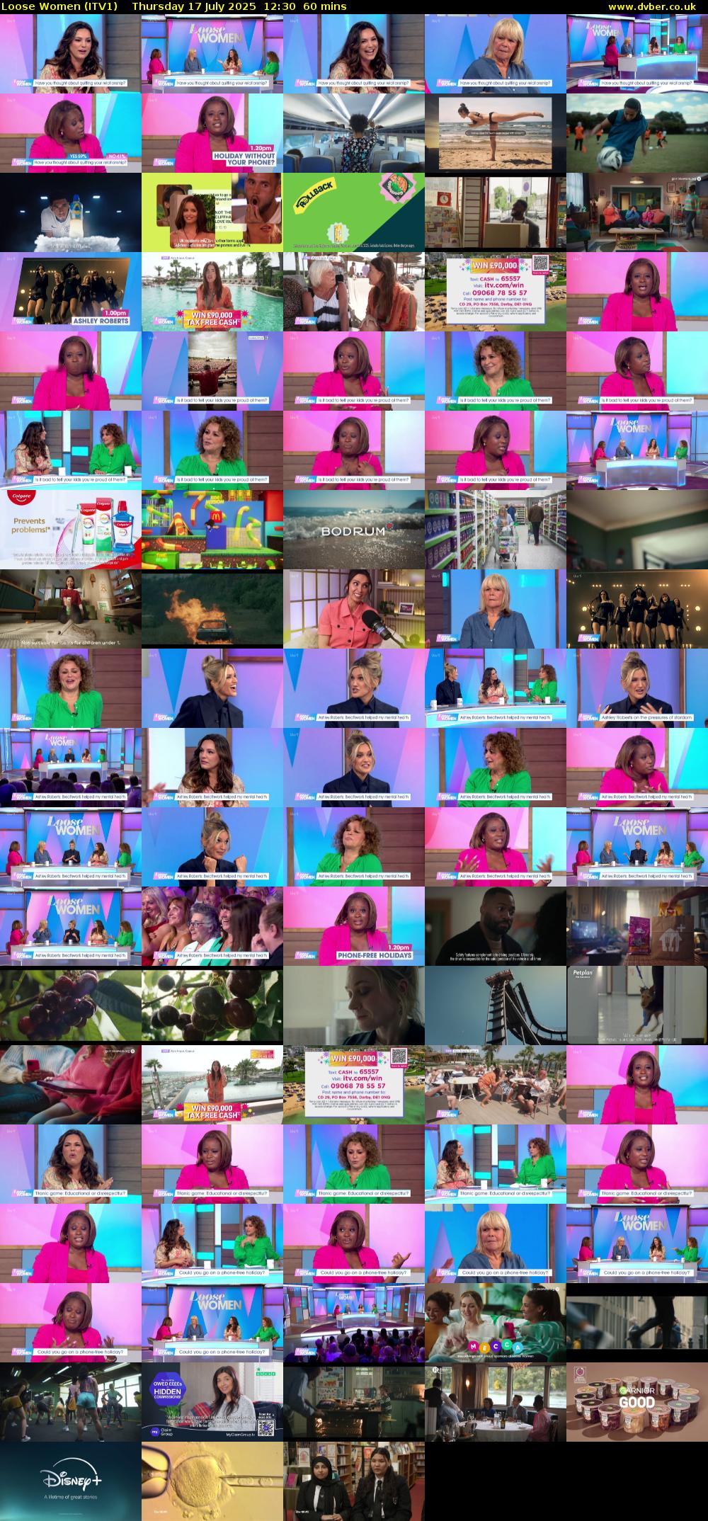 Loose Women (ITV1) Thursday 17 July 2025 12:30 - 13:30