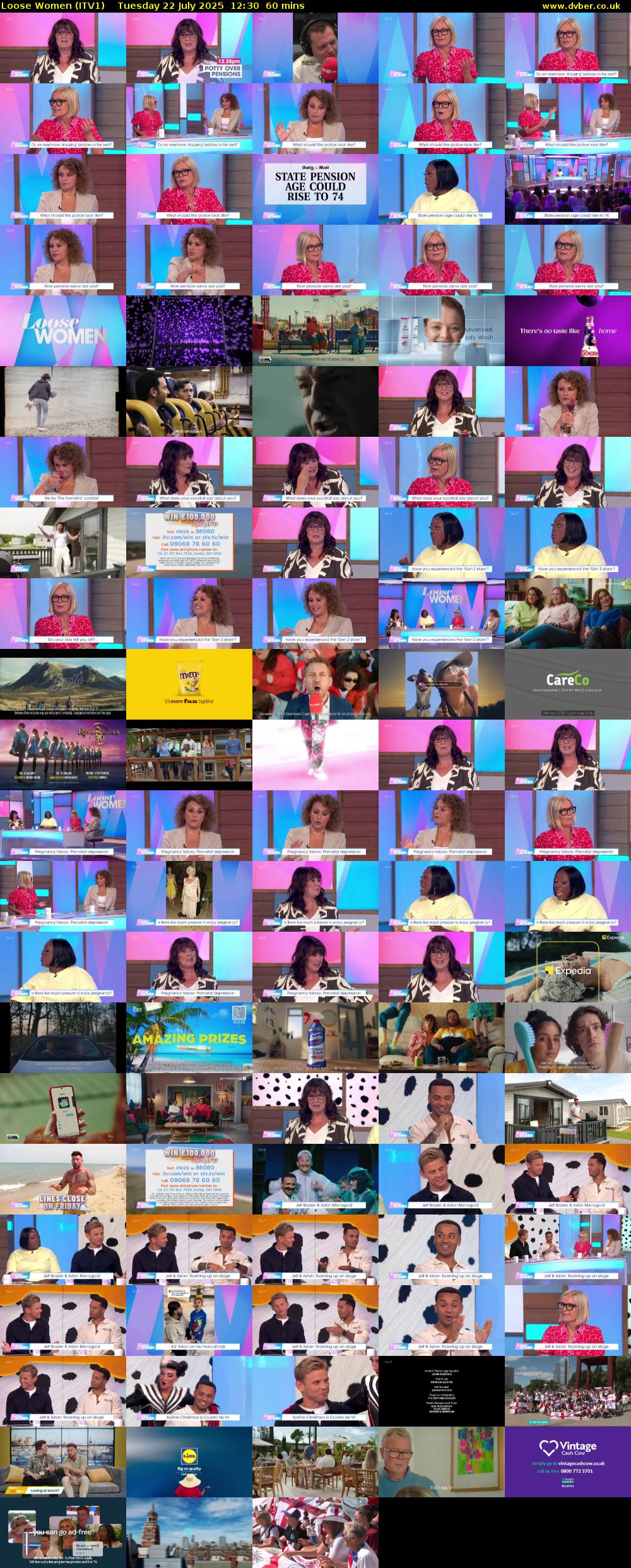 Loose Women (ITV1) Tuesday 22 July 2025 12:30 - 13:30