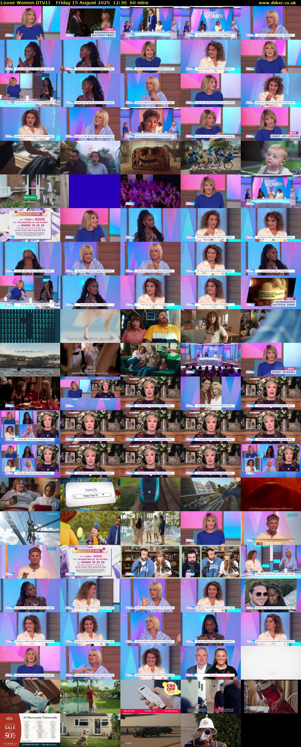 Loose Women (ITV1) Friday 15 August 2025 12:30 - 13:30