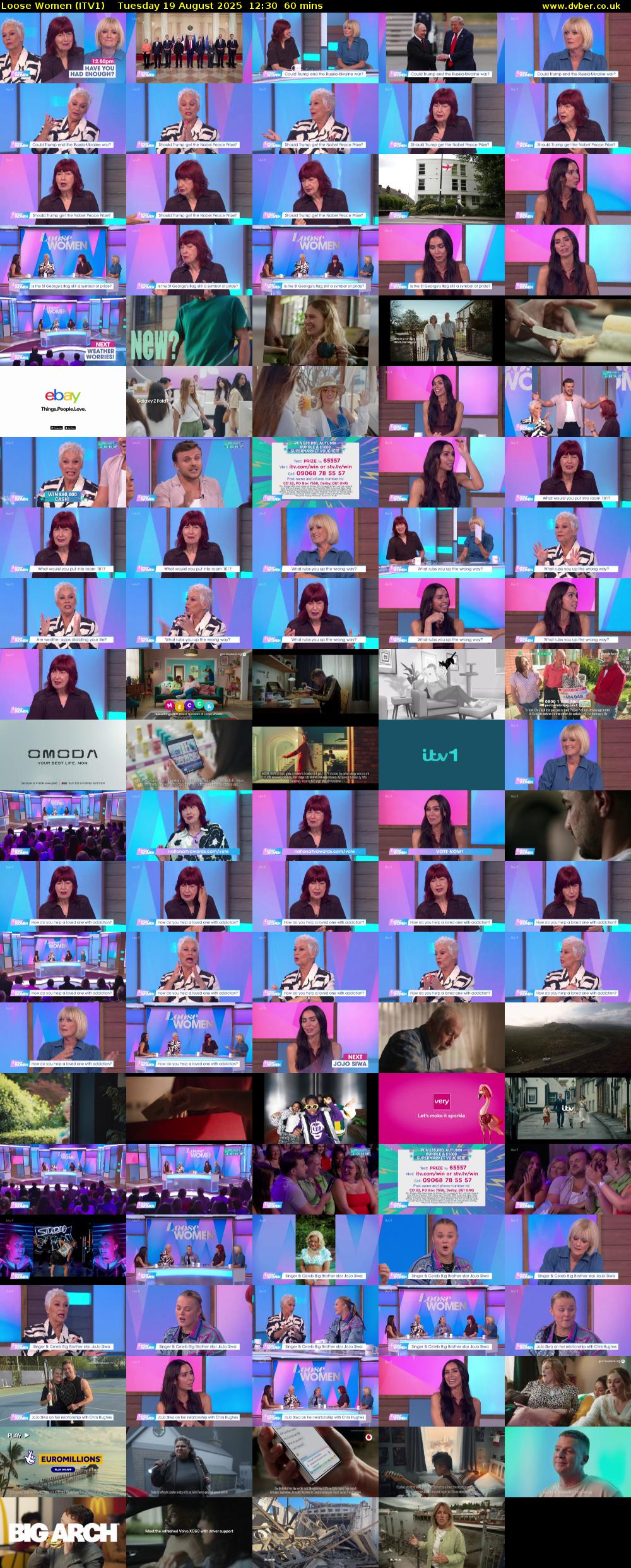Loose Women (ITV1) Tuesday 19 August 2025 12:30 - 13:30