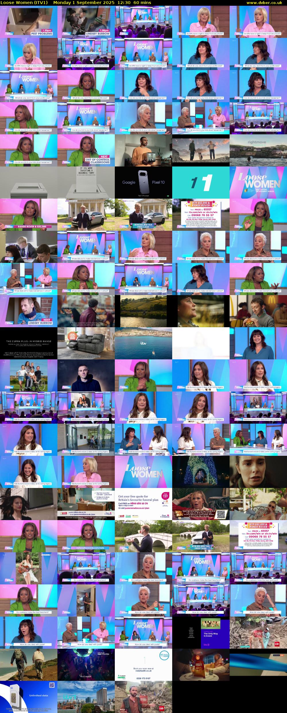 Loose Women (ITV1) Monday 1 September 2025 12:30 - 13:30