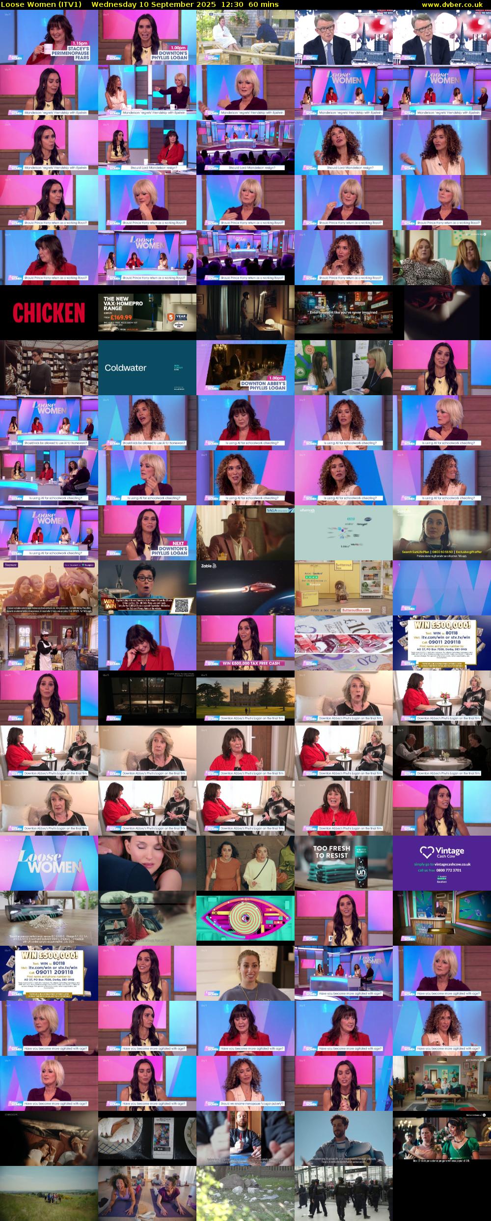 Loose Women (ITV1) Wednesday 10 September 2025 12:30 - 13:30