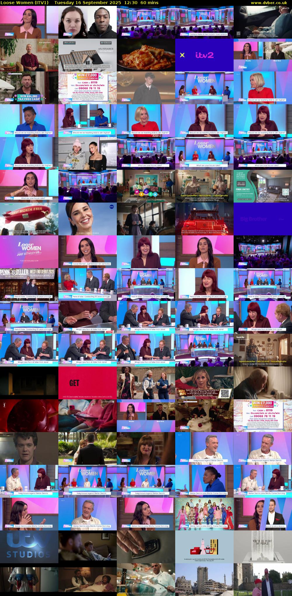 Loose Women (ITV1) Tuesday 16 September 2025 12:30 - 13:30