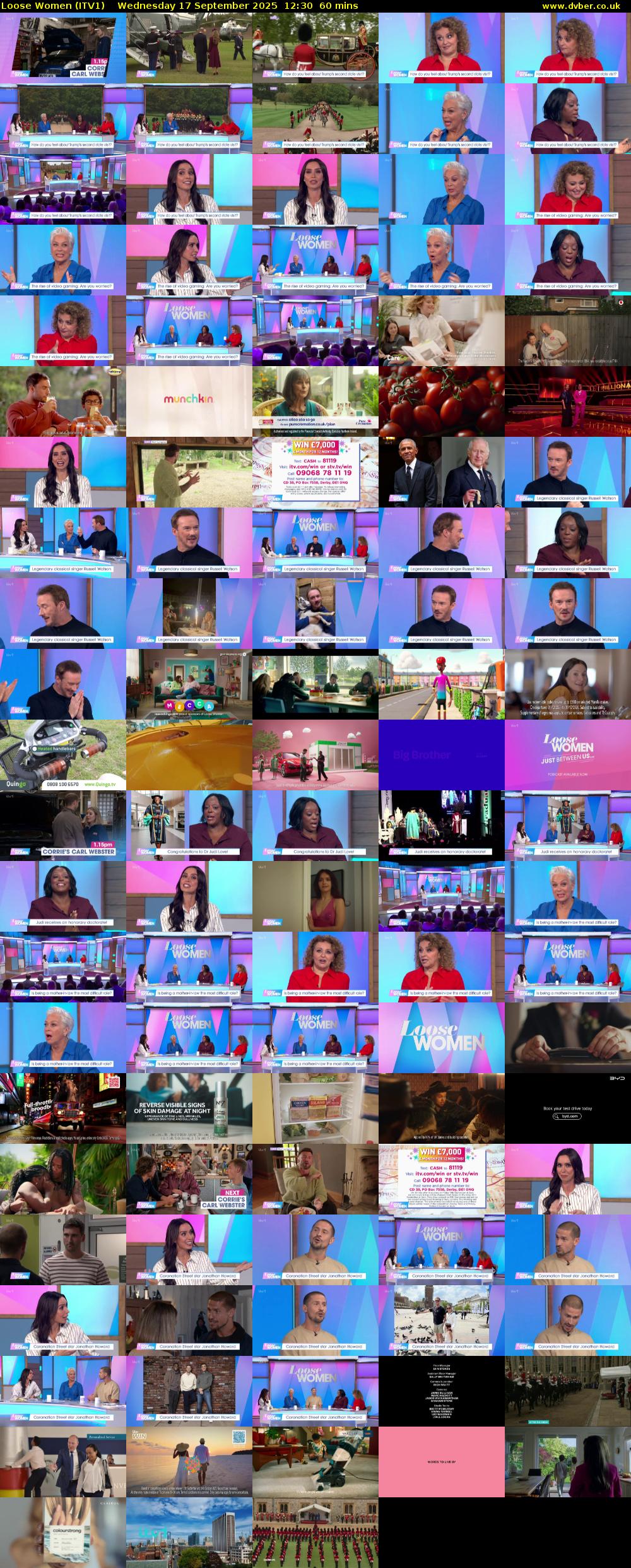 Loose Women (ITV1) Wednesday 17 September 2025 12:30 - 13:30