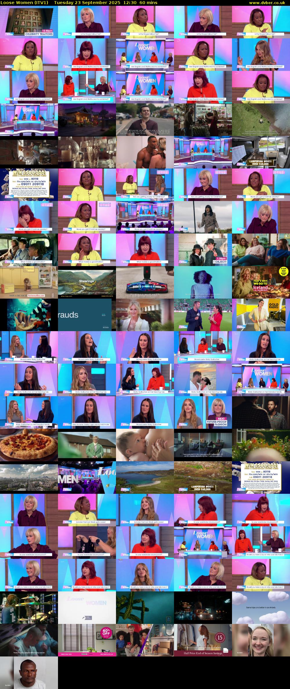 Loose Women (ITV1) Tuesday 23 September 2025 12:30 - 13:30