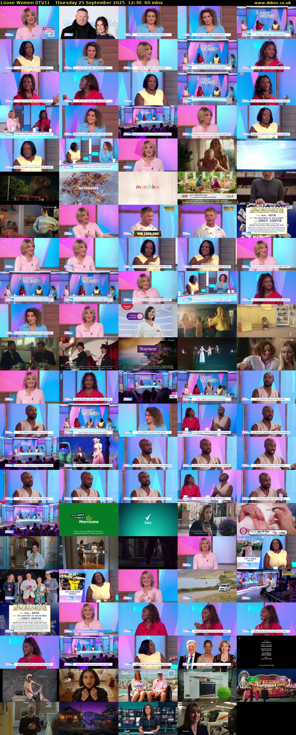 Loose Women (ITV1) Thursday 25 September 2025 12:30 - 13:30