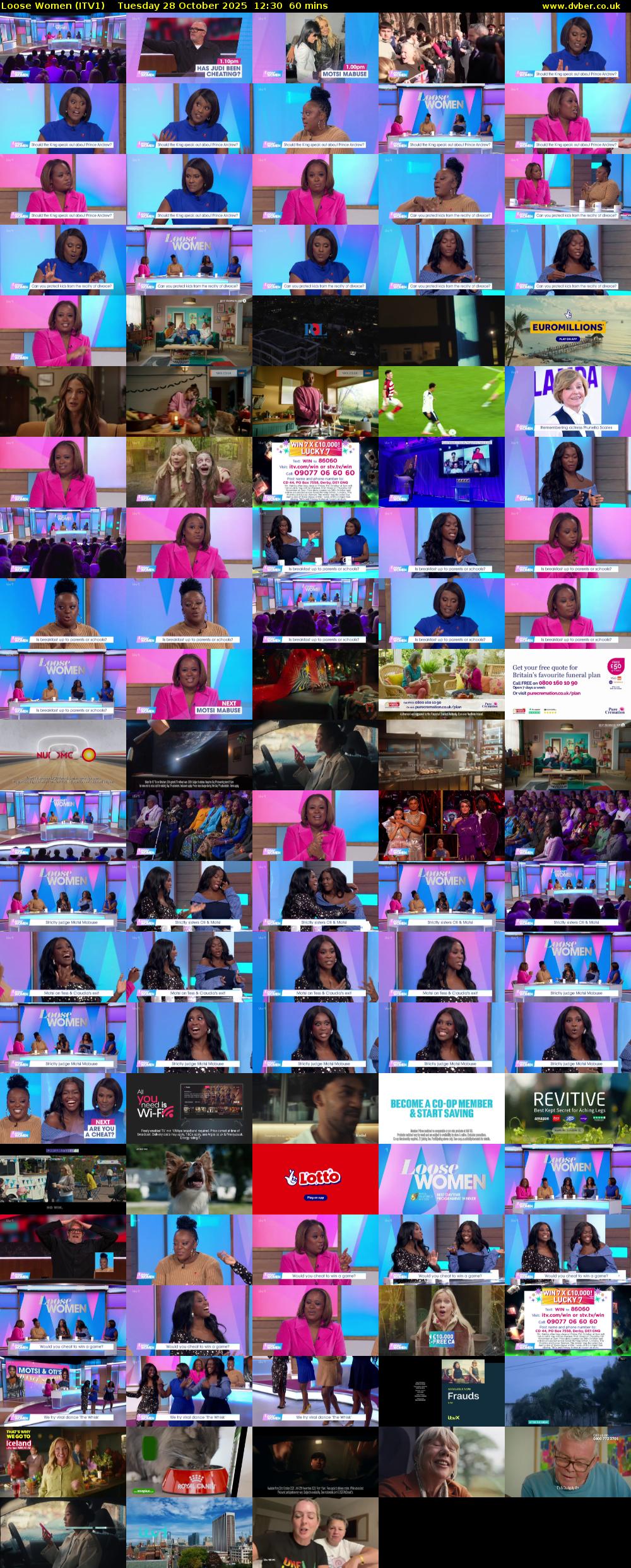 Loose Women (ITV1) Tuesday 28 October 2025 12:30 - 13:30
