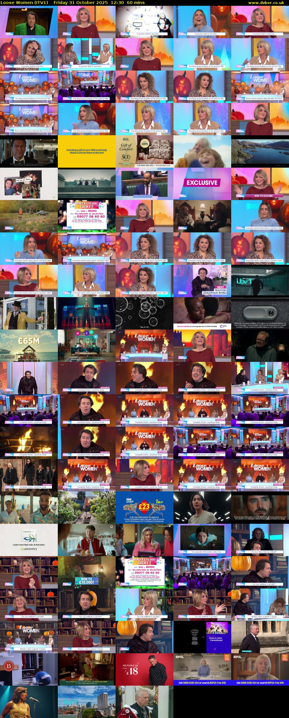 Loose Women (ITV1) Friday 31 October 2025 12:30 - 13:30