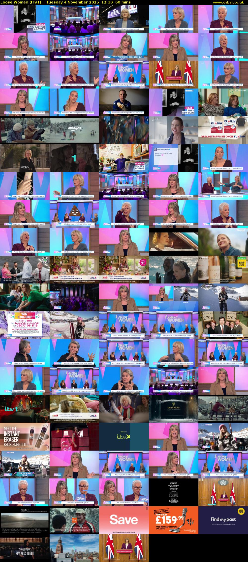 Loose Women (ITV1) Tuesday 4 November 2025 12:30 - 13:30
