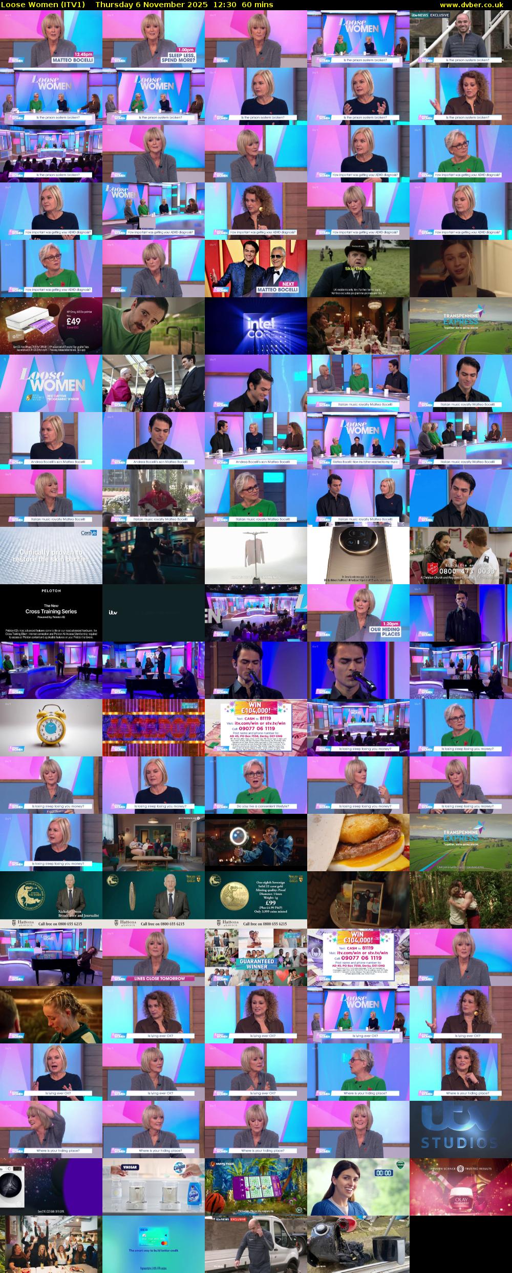 Loose Women (ITV1) Thursday 6 November 2025 12:30 - 13:30