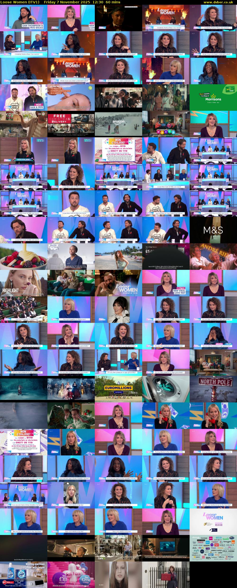 Loose Women (ITV1) Friday 7 November 2025 12:30 - 13:30