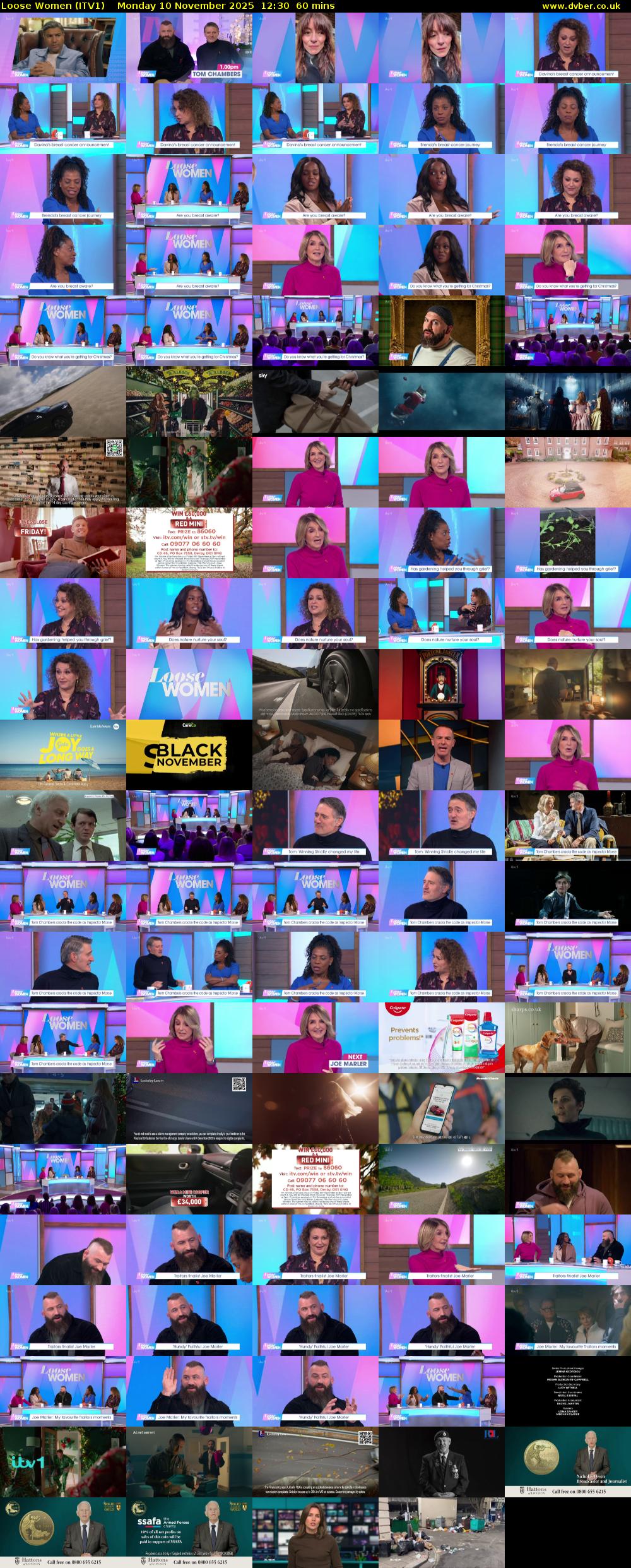 Loose Women (ITV1) Monday 10 November 2025 12:30 - 13:30