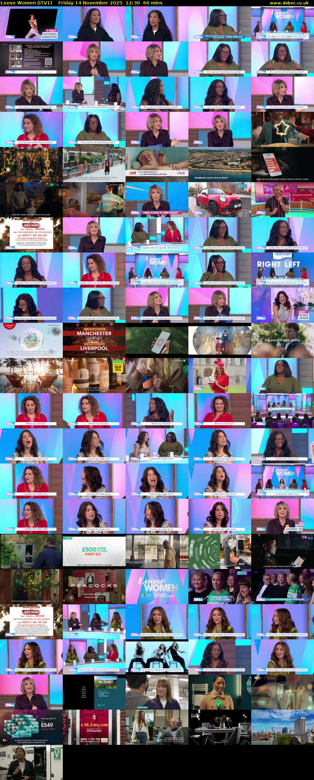 Loose Women (ITV1) Friday 14 November 2025 12:30 - 13:30
