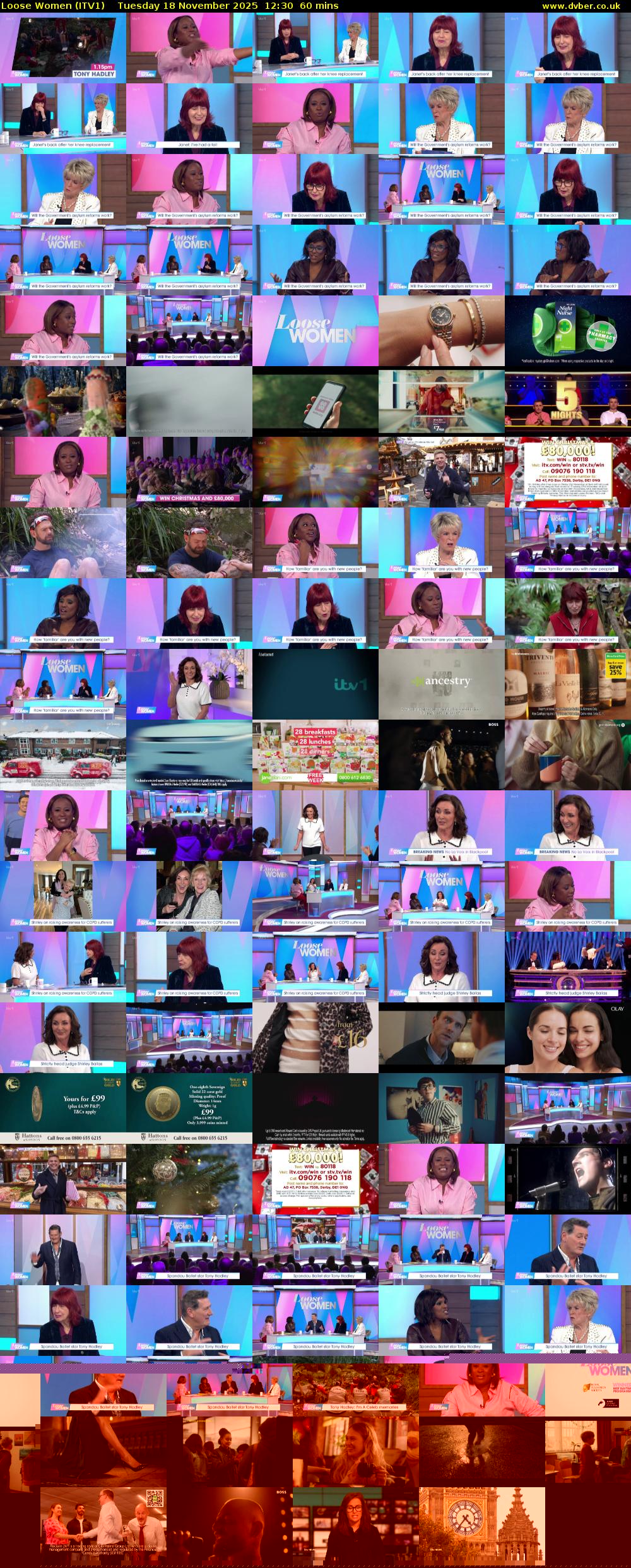Loose Women (ITV1) Tuesday 18 November 2025 12:30 - 13:30