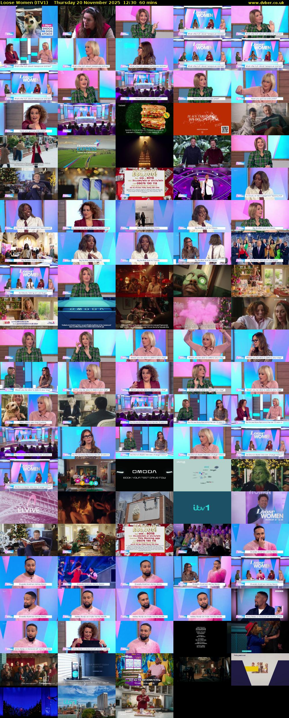 Loose Women (ITV1) Thursday 20 November 2025 12:30 - 13:30