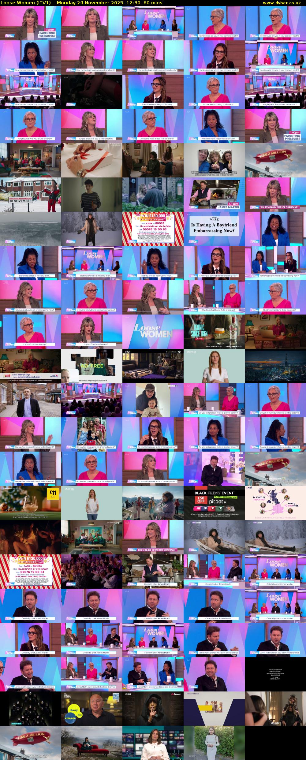 Loose Women (ITV1) Monday 24 November 2025 12:30 - 13:30