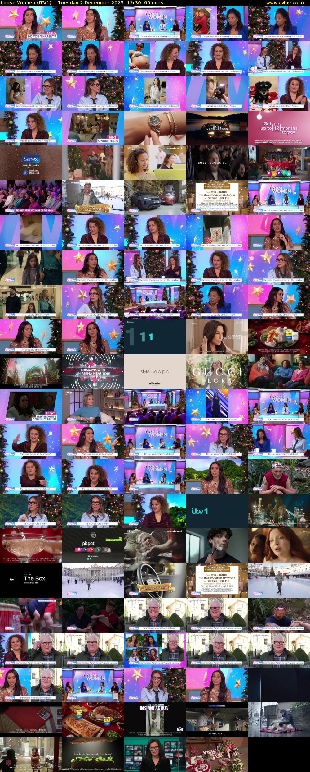 Loose Women (ITV1) Tuesday 2 December 2025 12:30 - 13:30