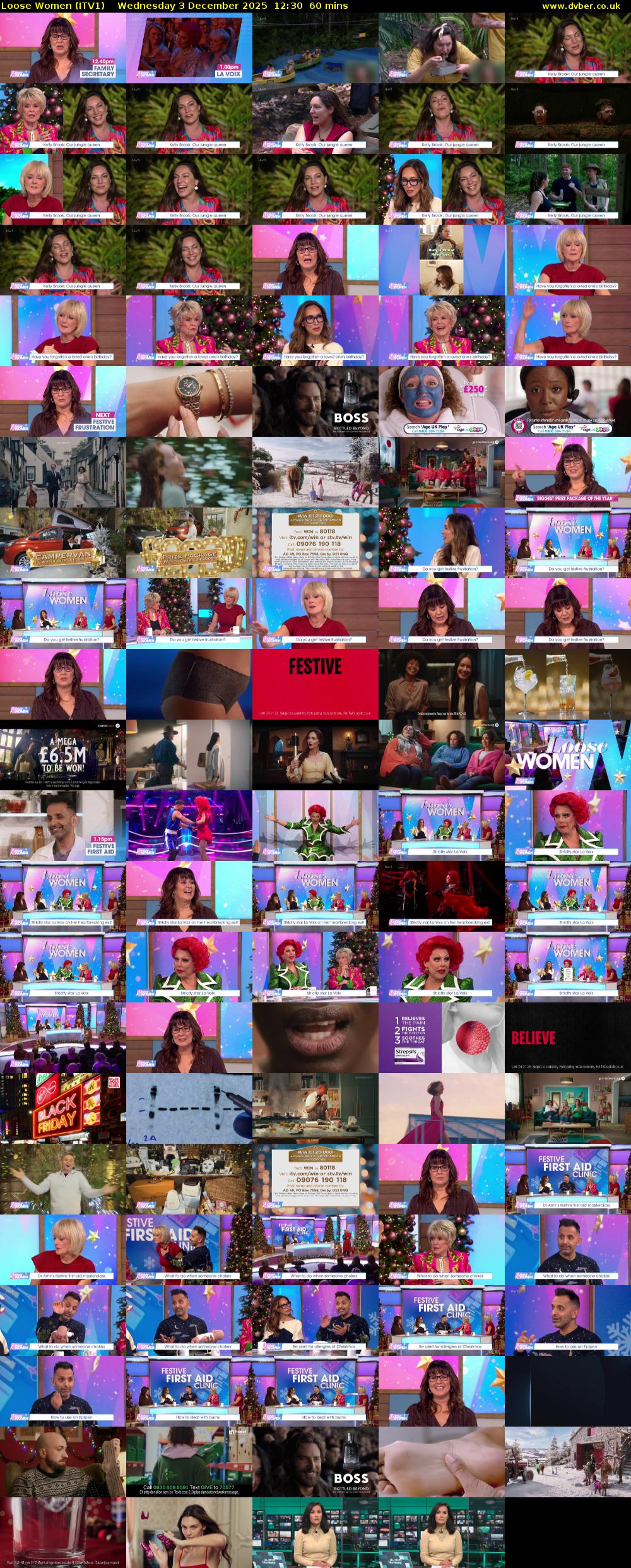 Loose Women (ITV1) Wednesday 3 December 2025 12:30 - 13:30