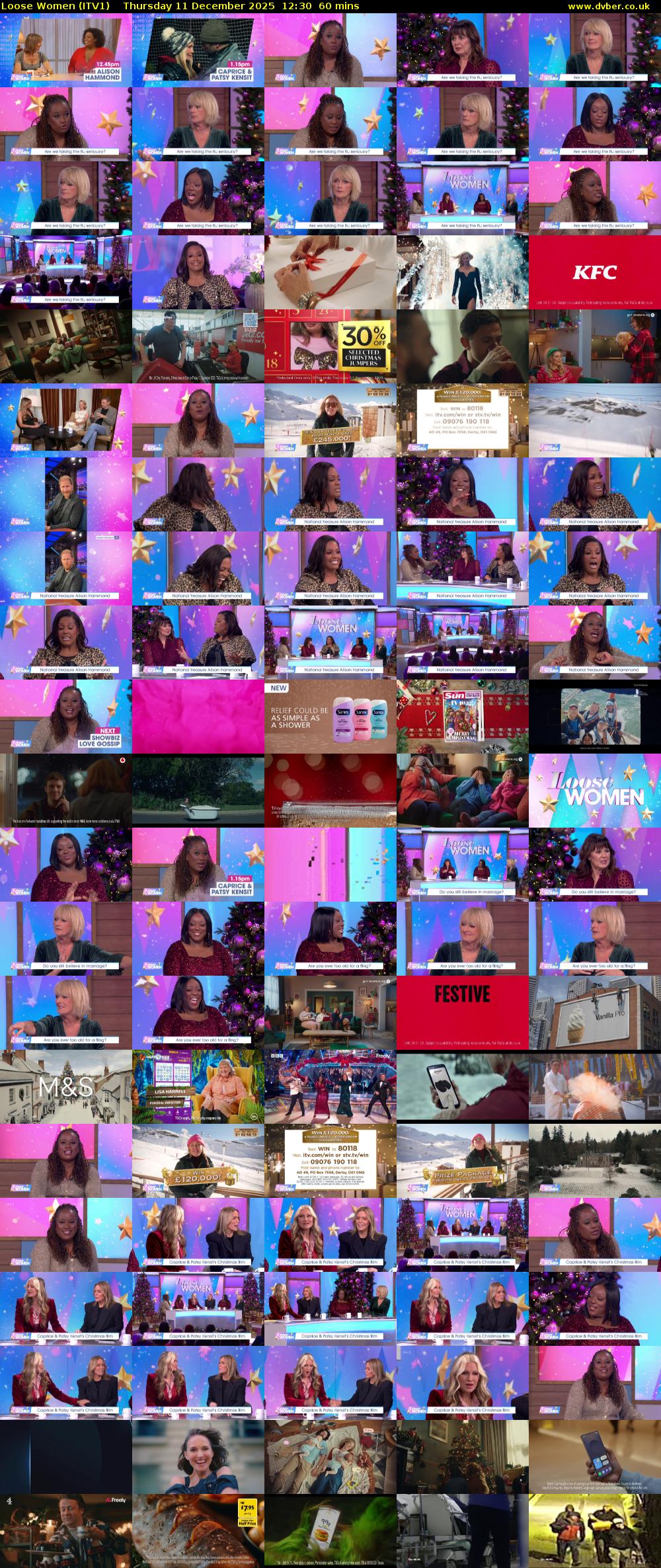 Loose Women (ITV1) Thursday 11 December 2025 12:30 - 13:30