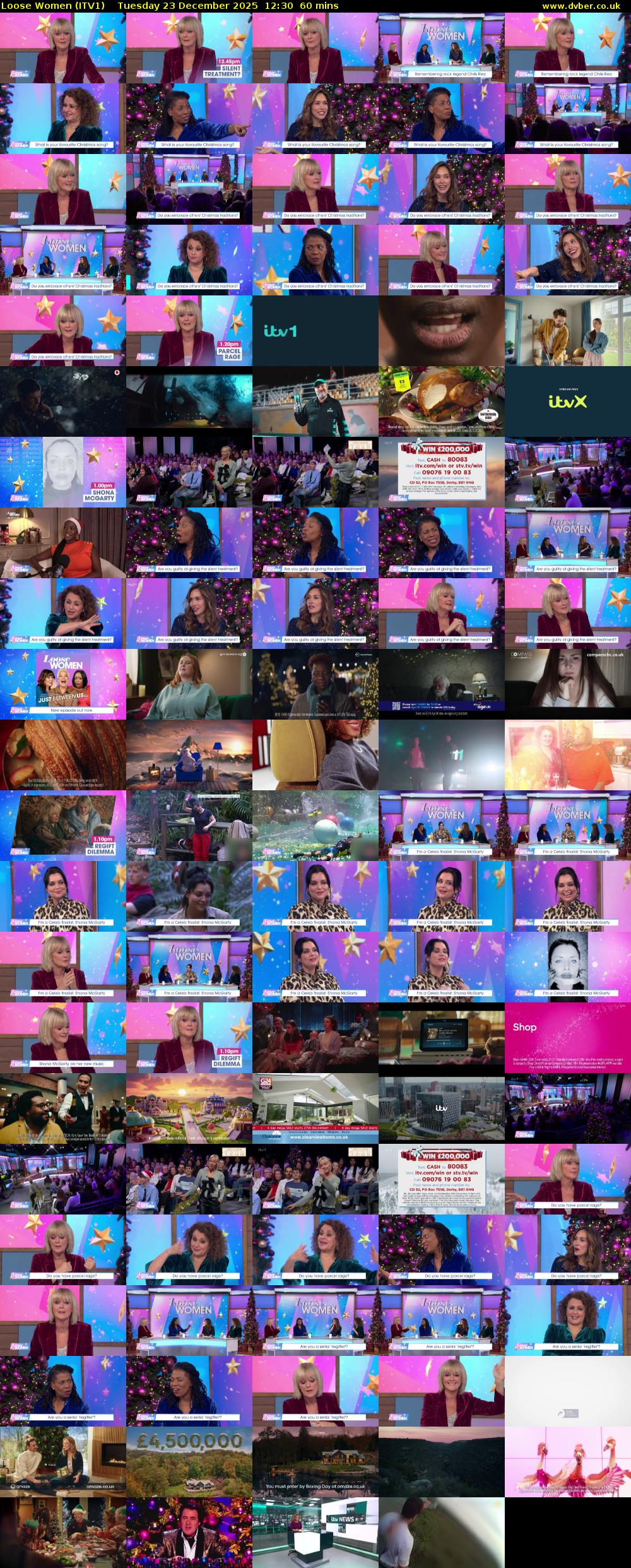 Loose Women (ITV1) Tuesday 23 December 2025 12:30 - 13:30