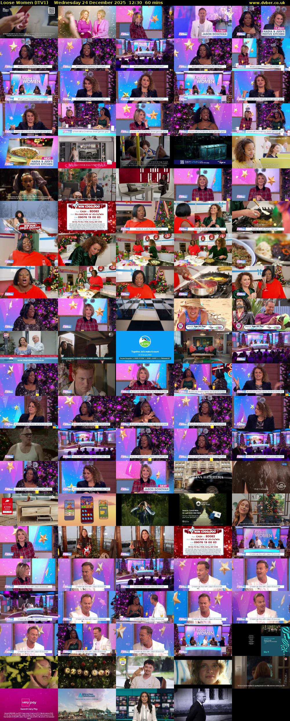 Loose Women (ITV1) Wednesday 24 December 2025 12:30 - 13:30