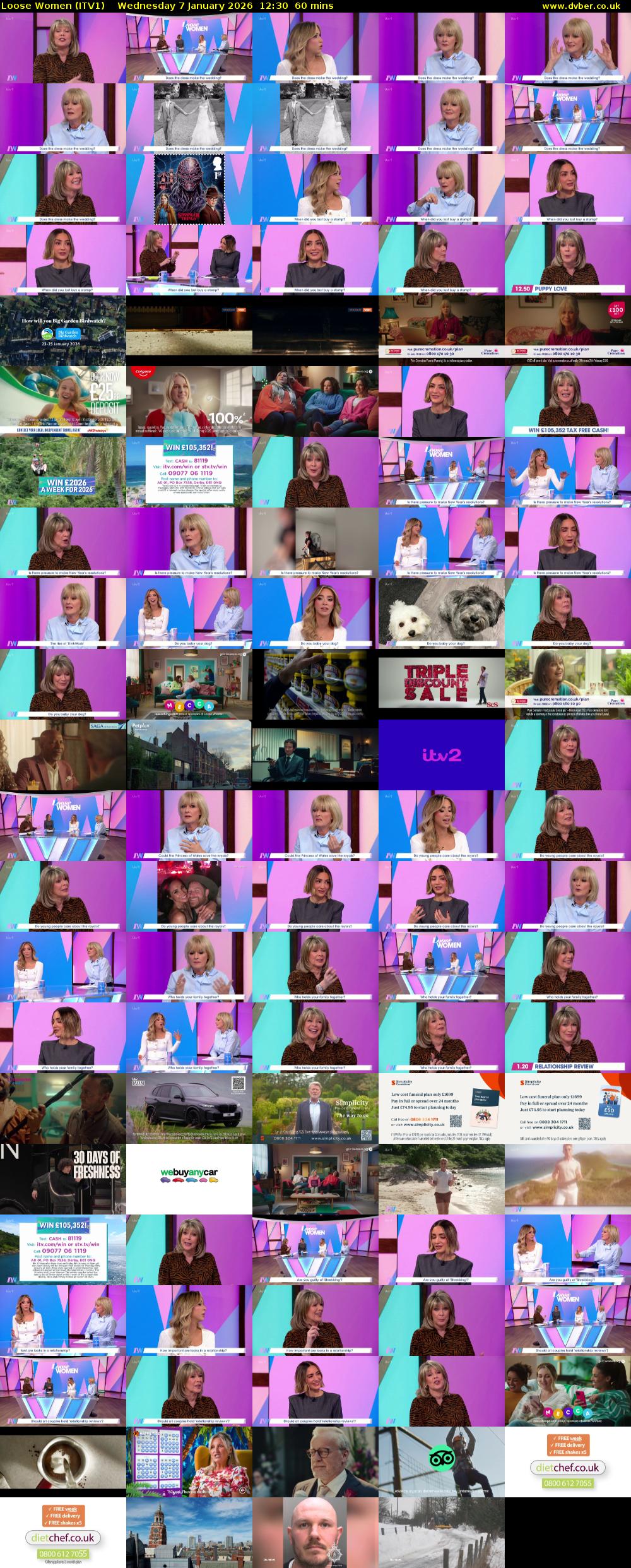 Loose Women (ITV1) Wednesday 7 January 2026 12:30 - 13:30