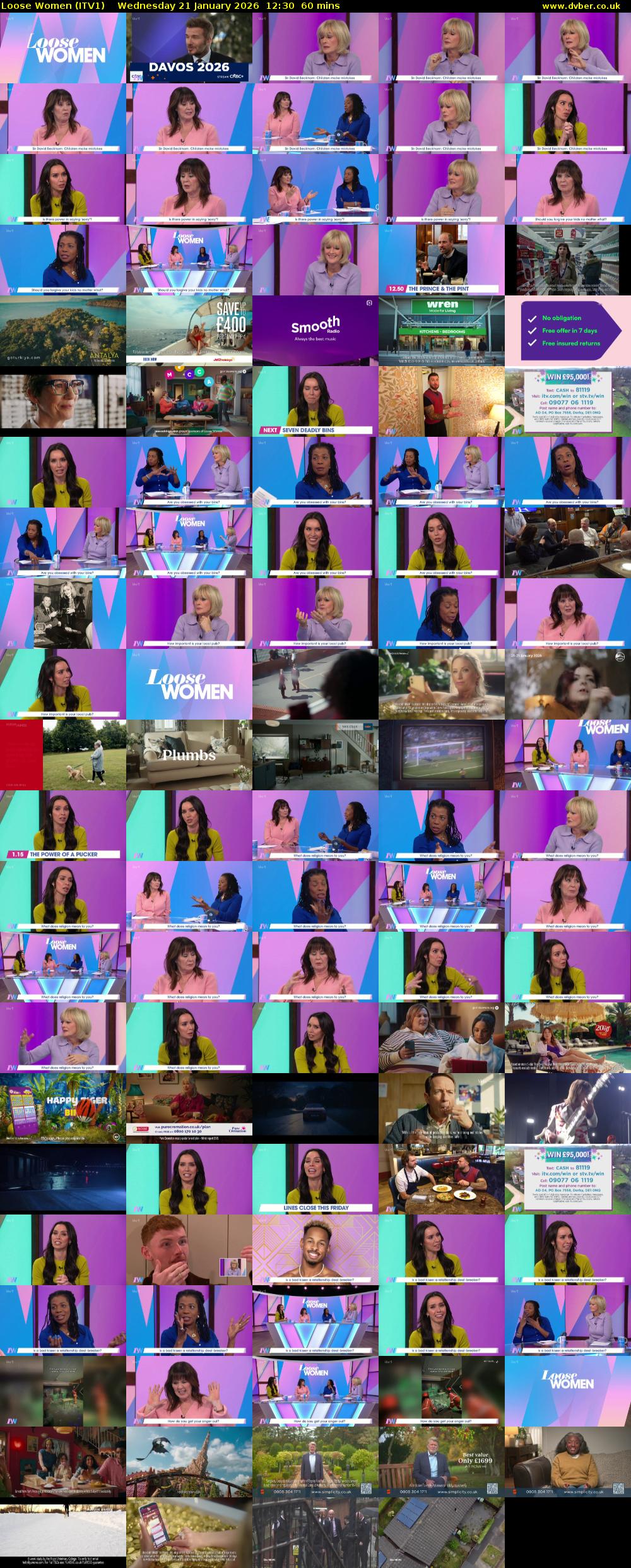 Loose Women (ITV1) Wednesday 21 January 2026 12:30 - 13:30