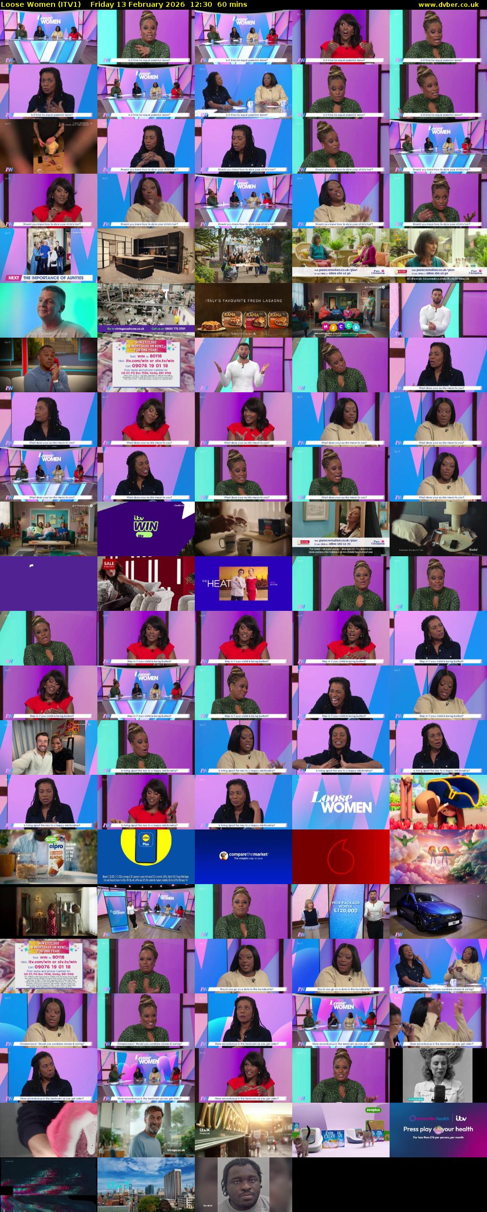 Loose Women (ITV1) Friday 13 February 2026 12:30 - 13:30