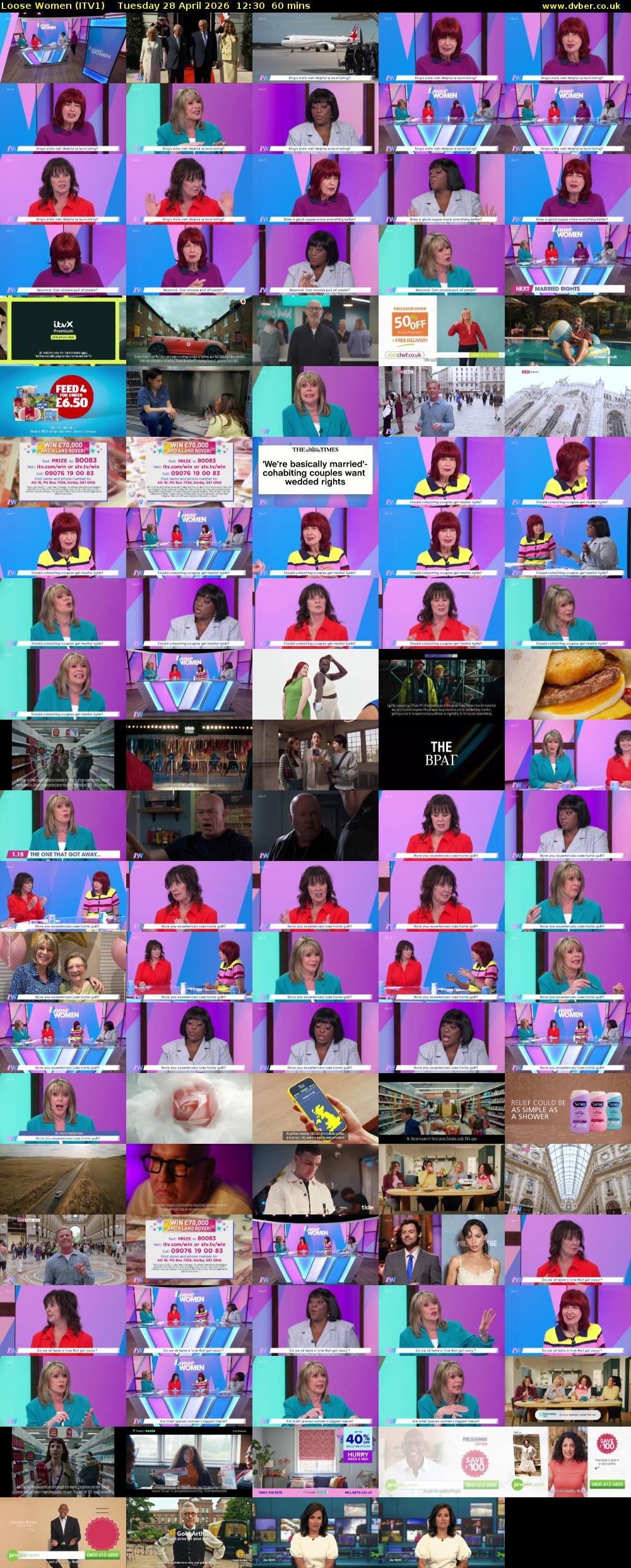Loose Women (ITV1) Tuesday 28 April 2026 12:30 - 13:30