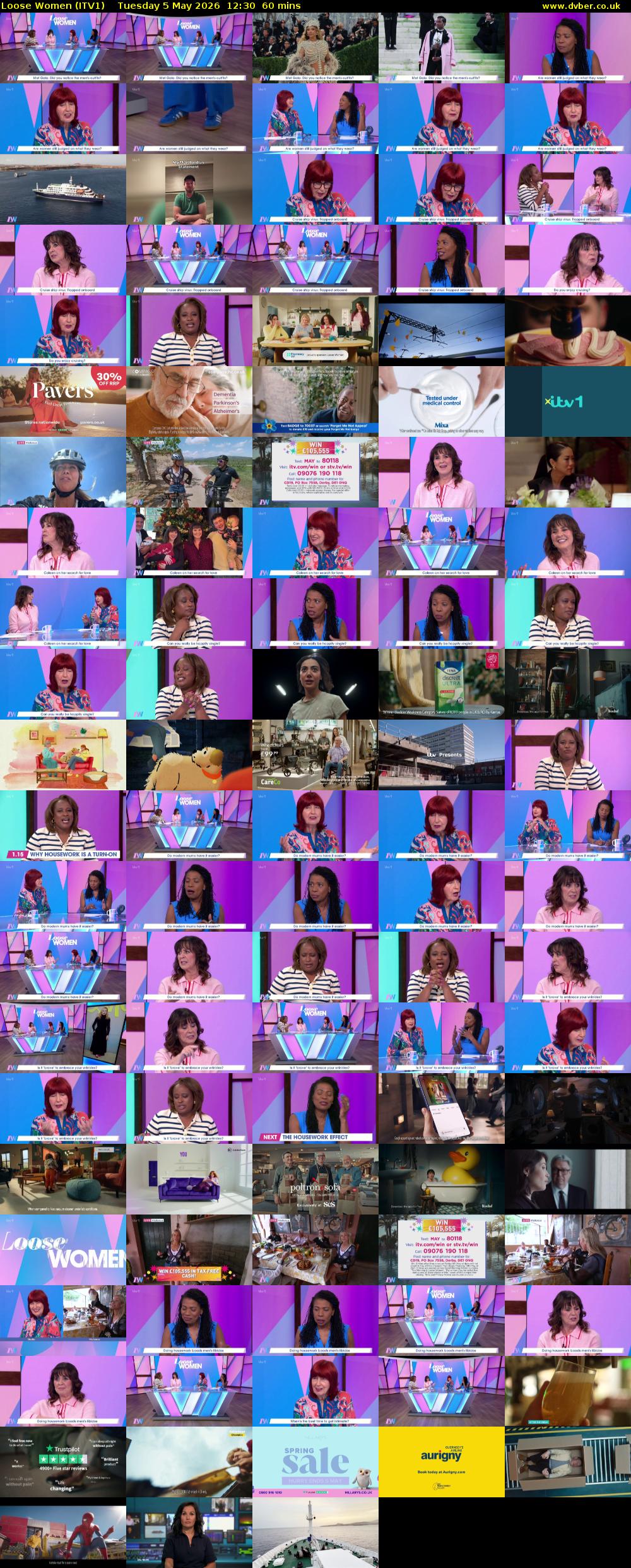 Loose Women (ITV1) Tuesday 5 May 2026 12:30 - 13:30